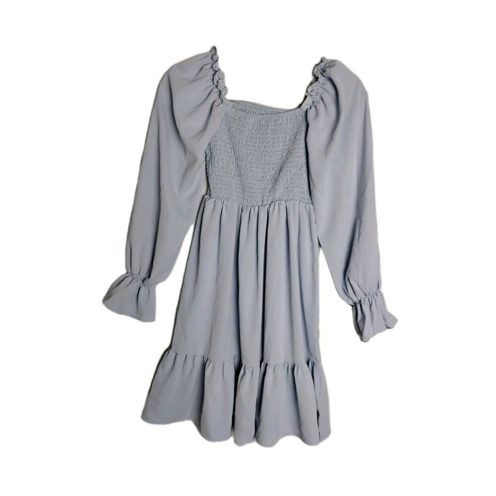 Women's SHEIN Light Blue Frilled Off The Shoulder  Dress Size XS Fairycore